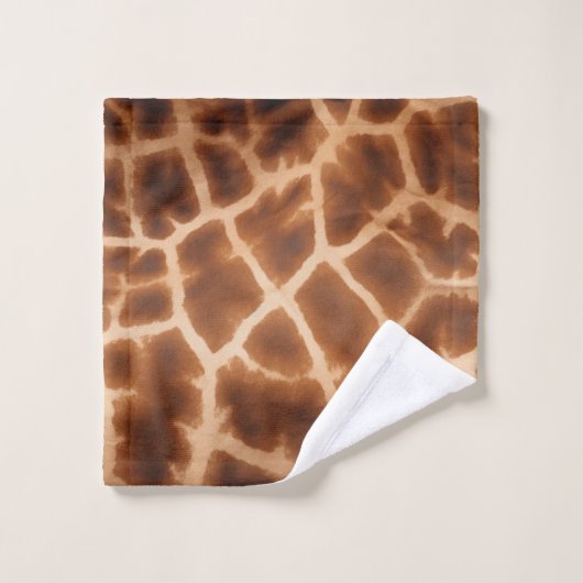 Impression de girafe Brown (Gant de toilette)