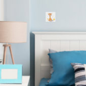 Impression de girafe nouveau-né mignon en feuille (In situ (chambre))