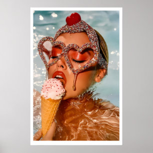 Impression de glace Pop Art Glamour femme dans une