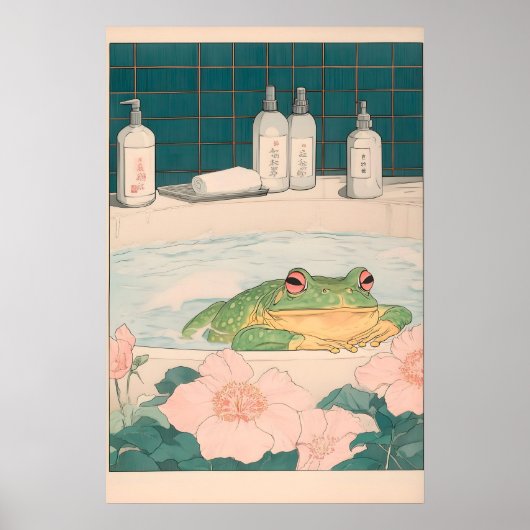 Impression de grenouille dans une baignoire Japand (Devant)