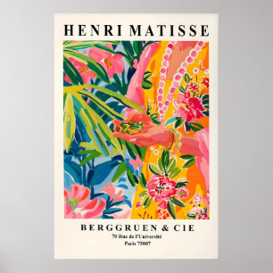 Impression de grenouille de style Matisse rose max