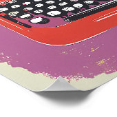 Impression de grille d'art pop de machine à écrire (Coin)