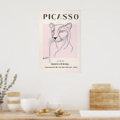 Impression de guépard en ligne, affiche de Picasso (Cuisine)