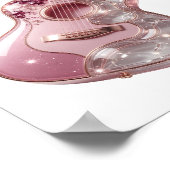 Impression de GUITARE PAILLETTE ROSE argentée ludi (Coin)