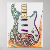 Impression de guitare Paisley (Devant)