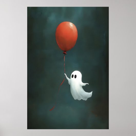 Impression de Halloween de fantôme avec ballon, vi (Devant)