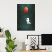 Impression de Halloween Fantôme avec Ballon, Vinta (Bureau à domicile)