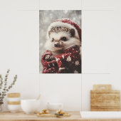Impression de hérisson de Noël, décoration murale (Cuisine)