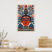 Impression de hibou d'art folklorique mexicain Boh (Cuisine)