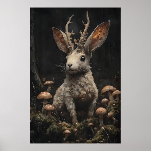 Impression de Jackalope Dark Academia, Forestcore (Devant)