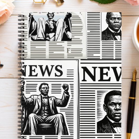 Impression de journal Juneteenth noir et blanc