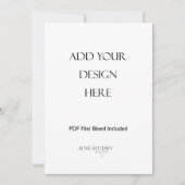 Impression de la carte d'invitation 5x7" (Devant)