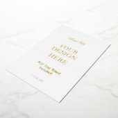 Impression de la carte d'invitation Gold Foil 5x7" (Rotation)