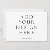 Impression de la carte d'invitation horizontale de (Dos)