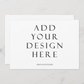 Impression de la carte d'invitation horizontale de (Devant / Derrière)