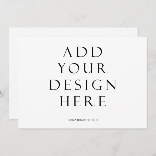 Impression de la carte d'invitation horizontale de (Devant / Derrière)