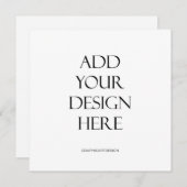 Impression de la carte d'invitation ronde carré ou (Devant / Derrière)