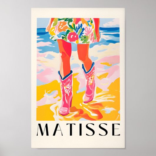 Impression de la cowgirl côtière, Décor de plage, (Devant)