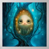 Impression de la face de l'arbre de forêt mystique (Devant)