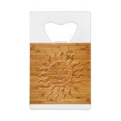 Impression De La Face Solaire Souriante En Bois (Dos)