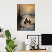 Impression de la faune du lac des canetons, Dark A (Bureau à domicile)
