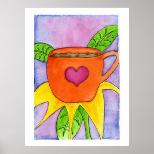 Impression de la fleur de café