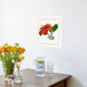 Impression de la fleur rouge de l'hélibiscus (Couchage (Cuisine))