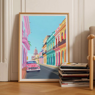 Impression de La Havane Cuba Illustration Cuba Voy