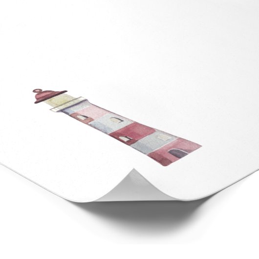 Impression de la maison de lumière rouge Watercolo (Coin)