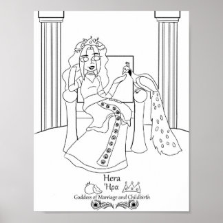Impression de la page de coloration Hera