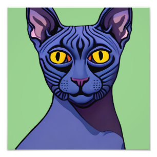 Impression de la photo de chat Sphynx