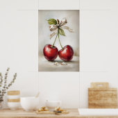 Impression de la Saint-Valentin Cerises, art mural (Cuisine)