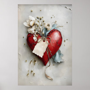 Impression de la Saint-Valentin cœur, Art mural de