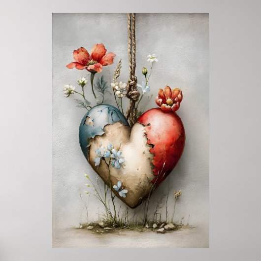 Impression de la Saint-Valentin cœur, Art mural de (Devant)