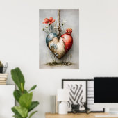 Impression de la Saint-Valentin cœur, Art mural de (Bureau à domicile)