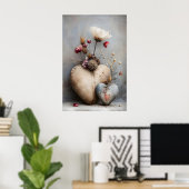 Impression de la Saint-Valentin Cœurs, Fleurs Bohè (Bureau à domicile)