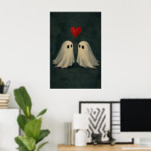 Impression de la Saint-Valentin de fantôme vintage (Bureau à domicile)