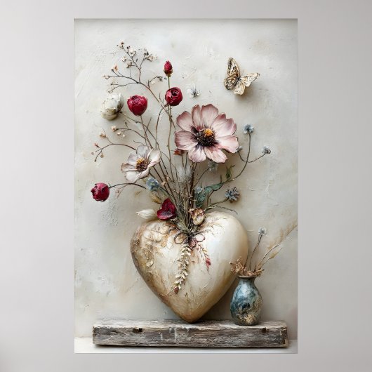 Impression de la Saint-Valentin en forme de cœur, (Devant)