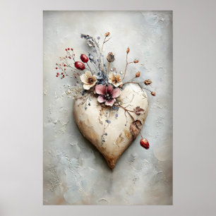Impression de la Saint-Valentin en forme de cœur,