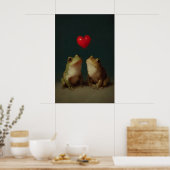 Impression de la Saint-Valentin grenouille vintage (Cuisine)
