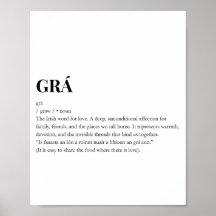 Impression de la signification de l'amour Grá en i