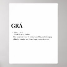Impression de la signification de l'amour Grá irla