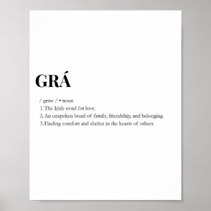 Impression de la signification de l'amour Grá irla