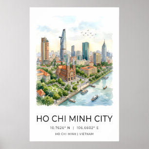 Impression de la skyline de la ville du Vietnam, H