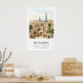 Impression de la skyline de Riyad Aquarelle de la (Cuisine)