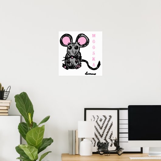 Impression de la souris Cute Mooska (Bureau à domicile)