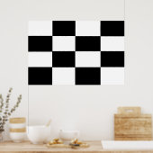 Impression de la toile À damiers en noir et blanc (Cuisine)
