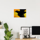 Impression de la toile Abstraite de Crow noir (Bureau à domicile)