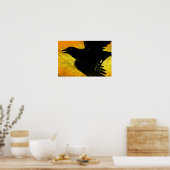 Impression de la toile Abstraite de Crow noir (Cuisine)