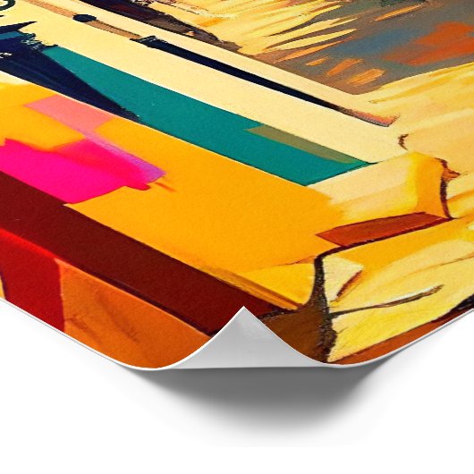 Impression de la toile Cityscape Abstraite | Conte (Coin)